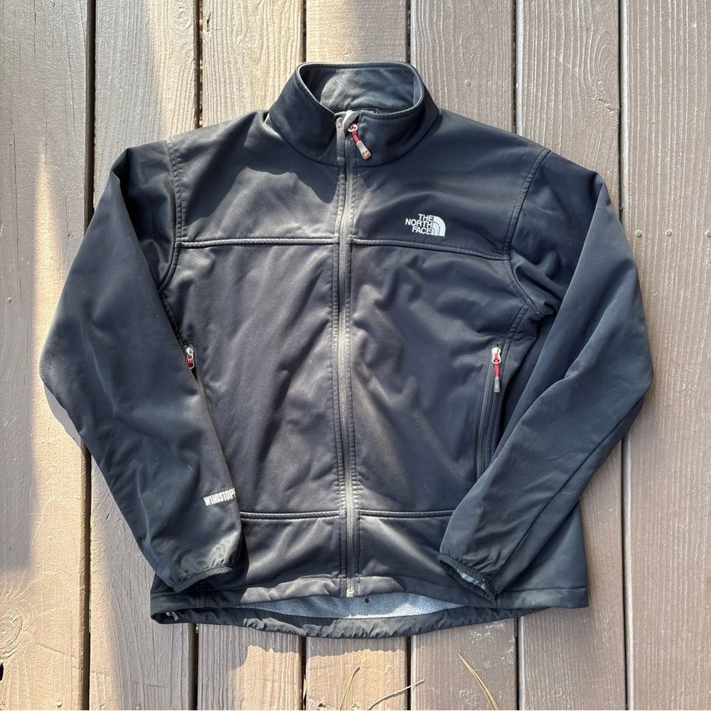 North Face Summit Series Mens Black Fleece Lined Windstopper Softshell Jacket L